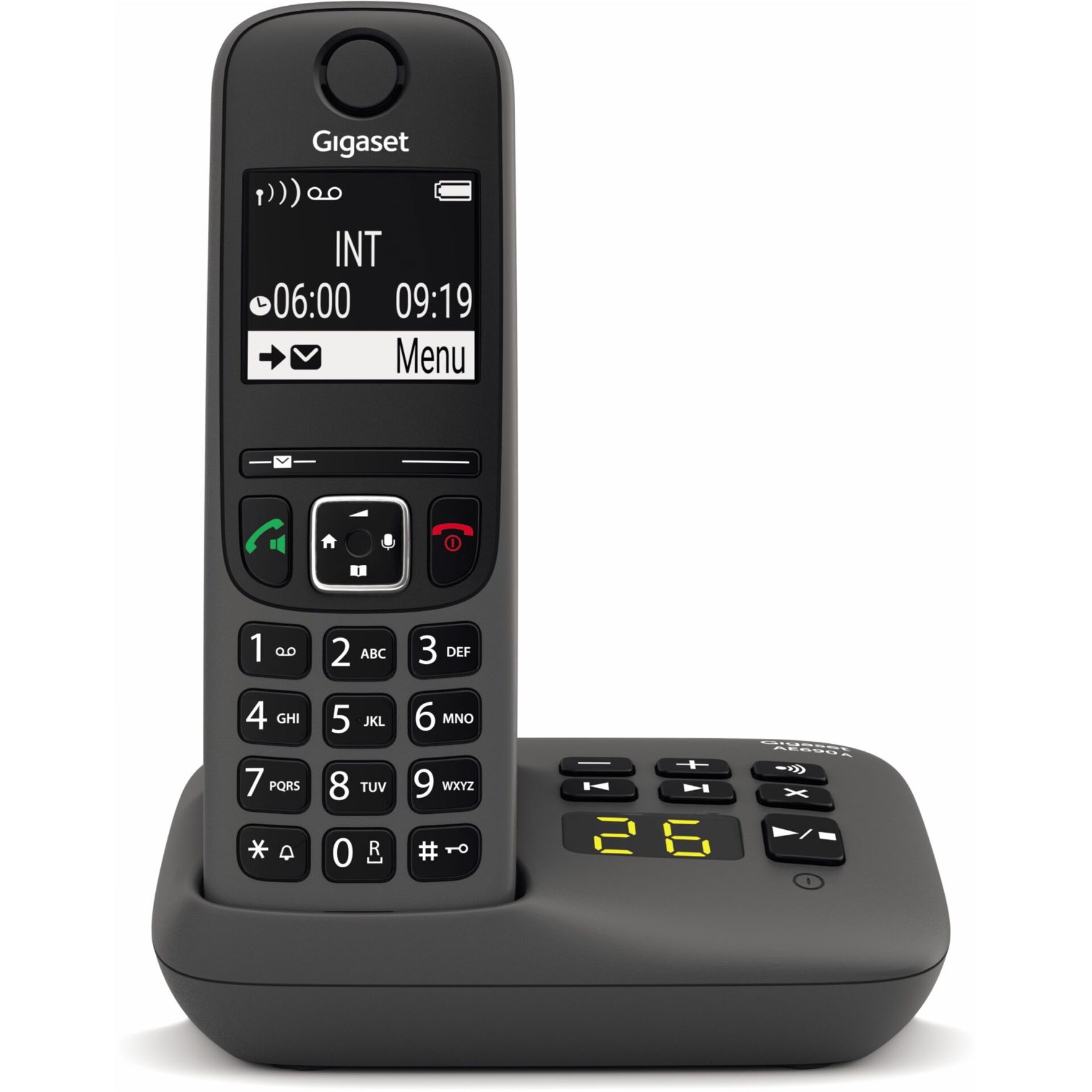 Gigaset AE690A Analoges/DECT-Telefon Anrufer-Identifikation Anthrazit