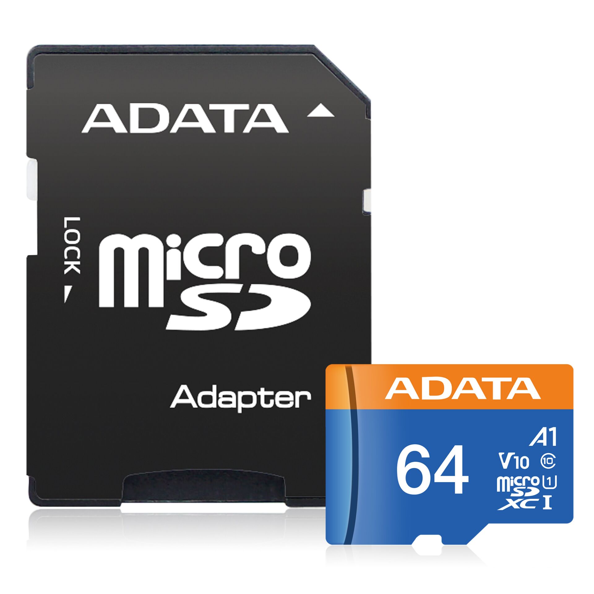 64 GB ADATA Premier microSDXC Kit Speicherkarte, lesen: 100MB/s, schreiben: 25MB/s