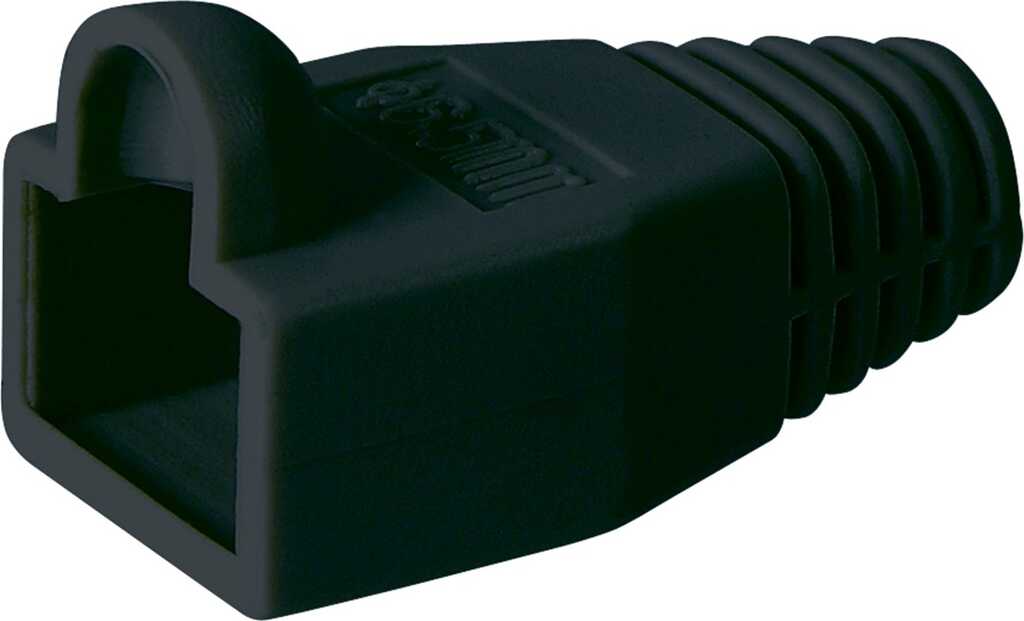 goobay Tülle für RJ45 Stecker schwarz, Kabeleinführung 6.40mm, 10 Stk.