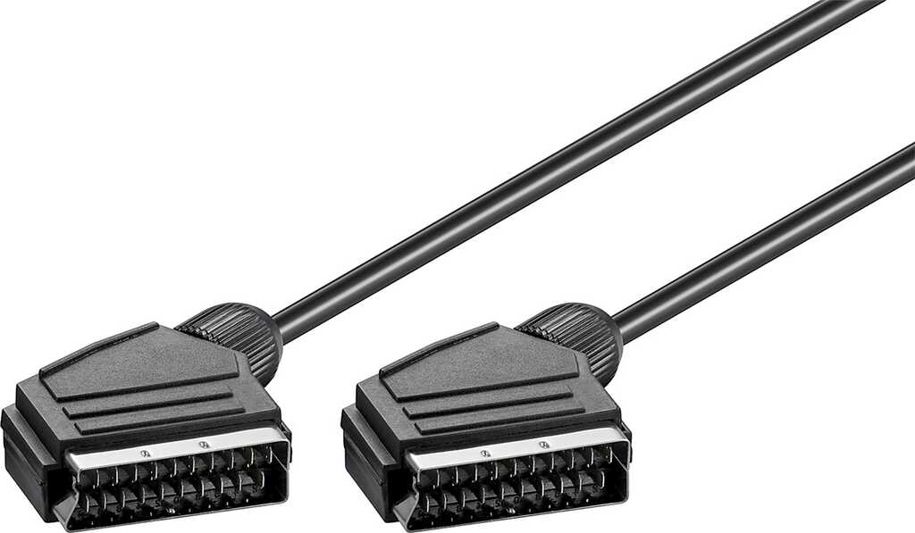 1,5m Goobay Scart Verbindungskabel, vernickelt, ø 7 mm 