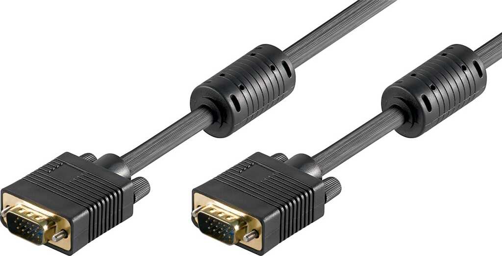 Goobay Full HD SVGA Monitorkabel, vergoldet VGA-Stecker (15-polig) > VGA-Stecker (15-polig)