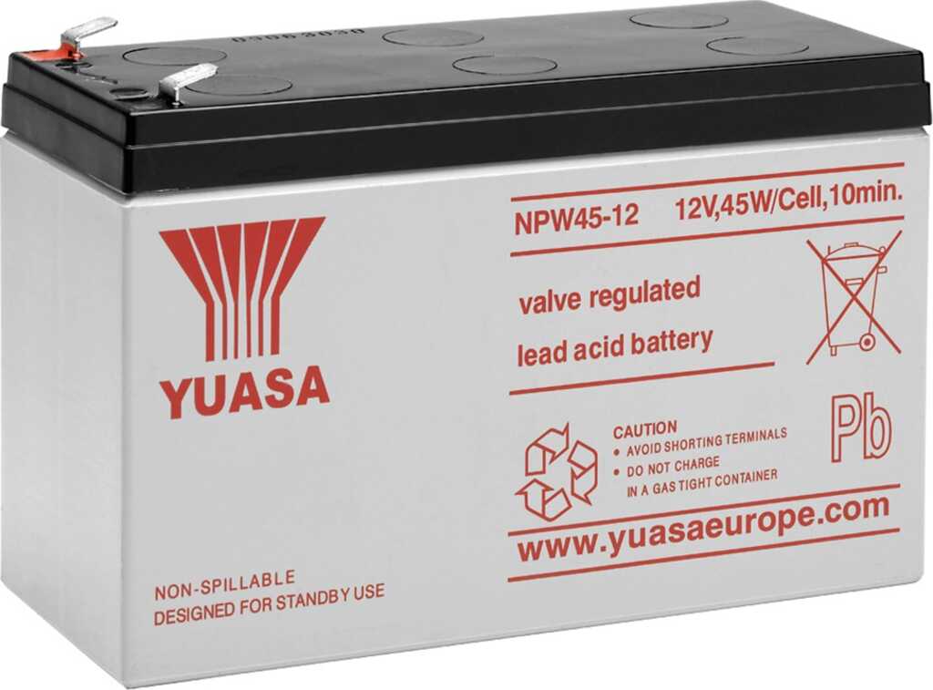 Yuasa Bleiakku 12 V, 8,5 Ah (NPW45-12) Faston (6,35 mm) 