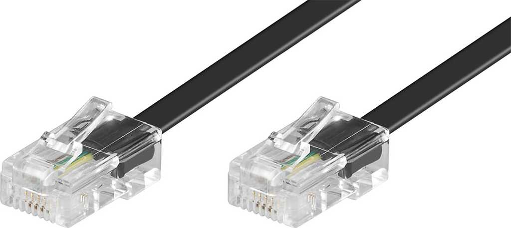 6.0m goobay Modularanschlusskabel, RJ45 Stecker > RJ45 Stecker, schwarz