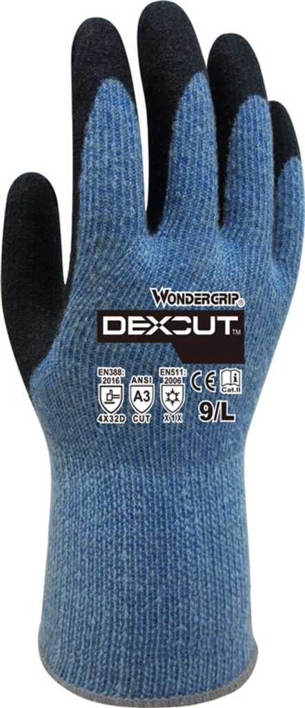 Wonder Grip WG-780 Werkstatthandschuhe Schwarz, Blau Acryl, Nitrilschaum, Spandex 2 Stück(e)