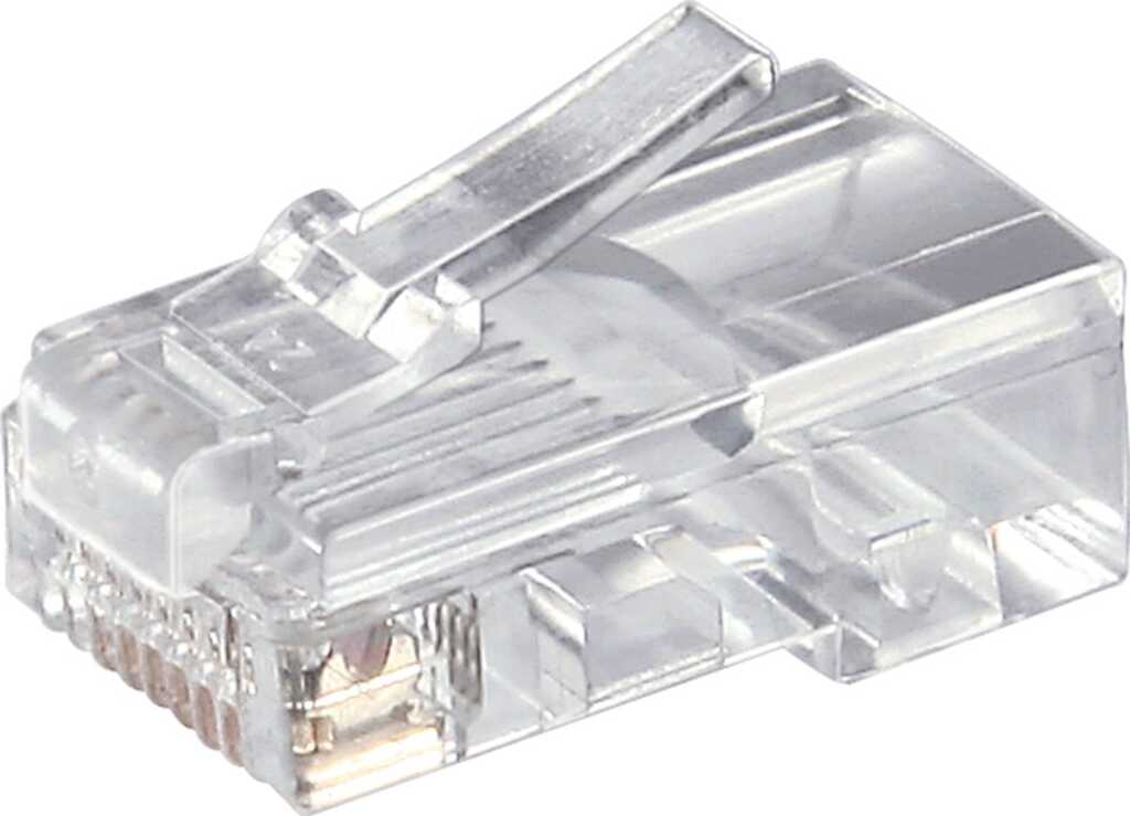 1er-Pack RJ45 Westernstecker für Rundkabel, 8 polig, Mindestabnahme 10 Stück