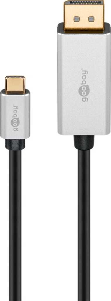 3m Adapterkabel USB-C > DisplayPort für 8k/60Hz, schwarz goobay