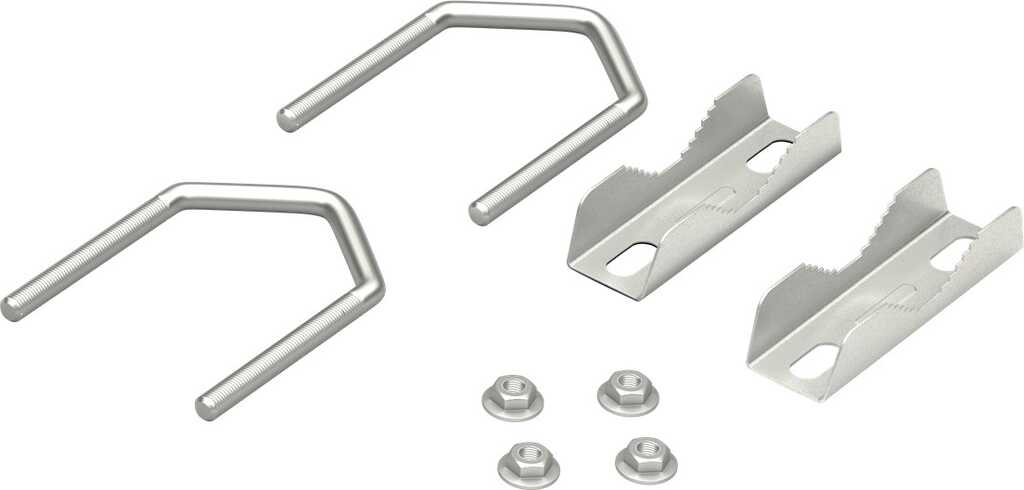 Goobay 2er-Set Zahnschellen U-Bügel für bis zu 60 mm Rohrdurchmesser zum Anbringen einer Sat-Wandhalterung