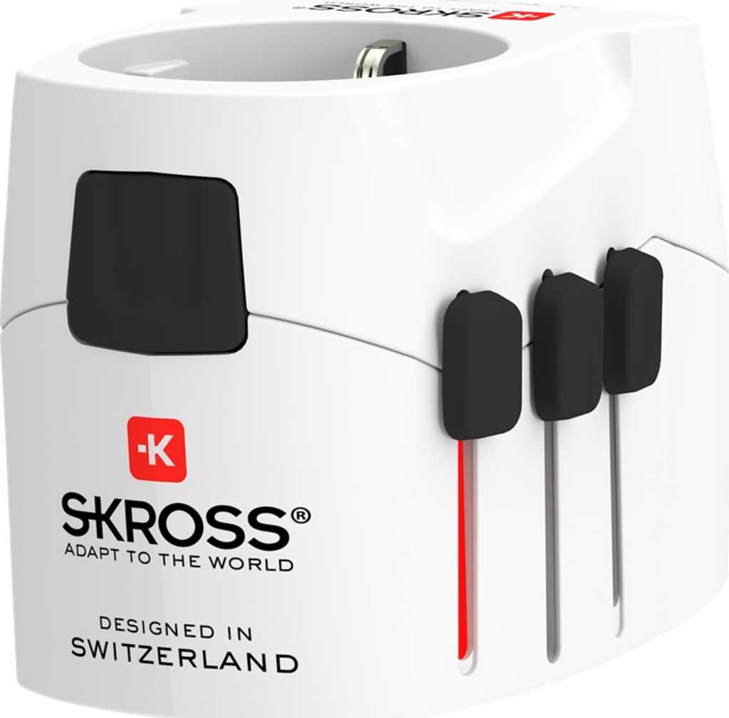 Skross Pro Light USB geeignet für geerdete und ungeerdete Geräte (2-polig und 3-polig)