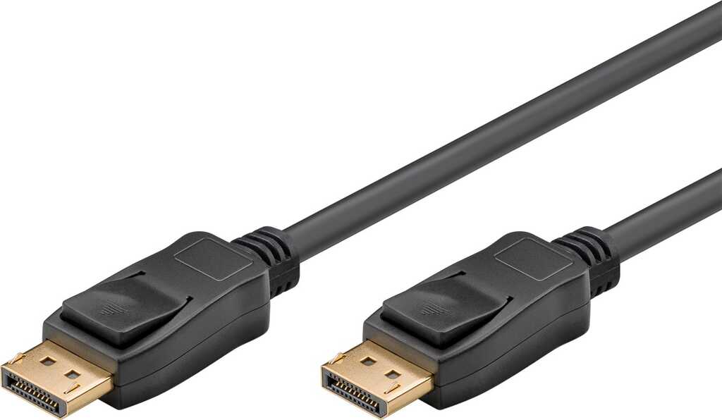 1m DisplayPort-Kabel 1.2 stecker/ stecker für 4k/60Hz, bis zu 10,8 Gbit/s schwarz goobay