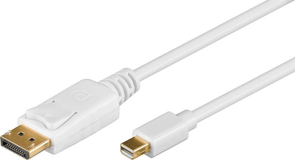 Goobay 64858 DisplayPort-Kabel 1 m Mini DisplayPort Weiß