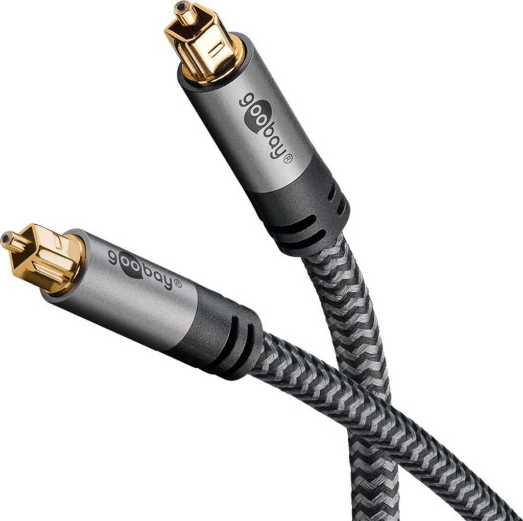 Goobay 65305 Audio-Kabel 2 m Toslink Schwarz, Silber