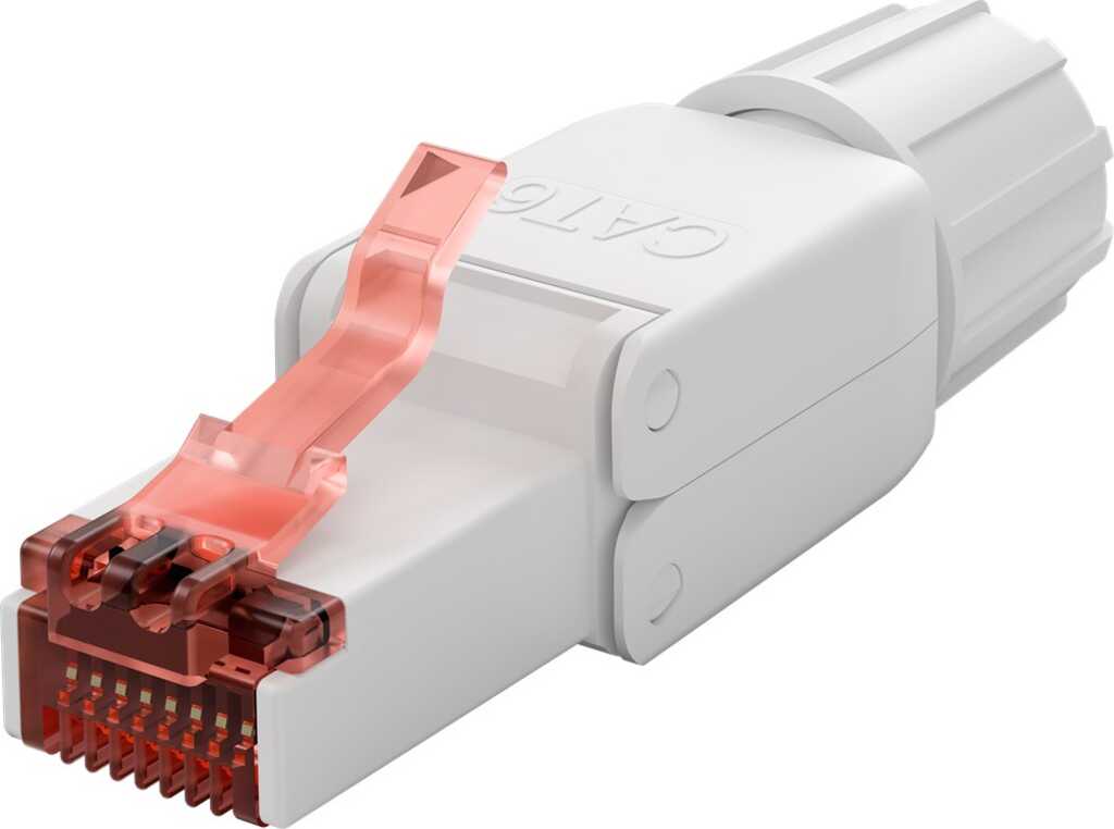 Goobay CAT 6 feldkonfektionierbarer RJ45-Stecker, UTP ungeschirmt für 5,0-8,5 mm Kabeldurchmesser, mit