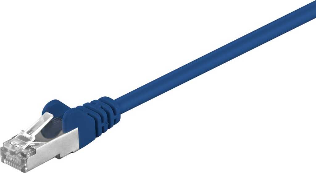 Goobay CAT 5e Patchkabel, F/UTP, blau Kupferkaschierter Aluminiumleiter (CCA)