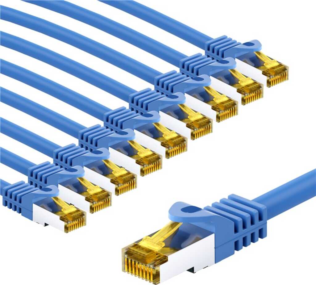 Goobay 69398 Netzwerkkabel Blau 3 m Cat7 S/FTP (S-STP)