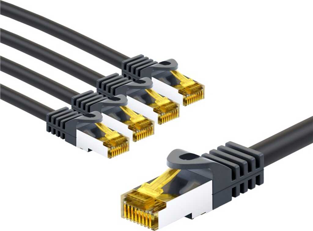 Goobay 69403 Netzwerkkabel Schwarz 1 m Cat7 S/FTP (S-STP)