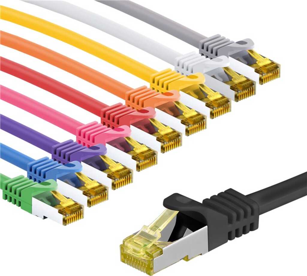 Goobay 69933 Netzwerkkabel Gemischte Farben 2 m Cat7 S/FTP (S-STP)