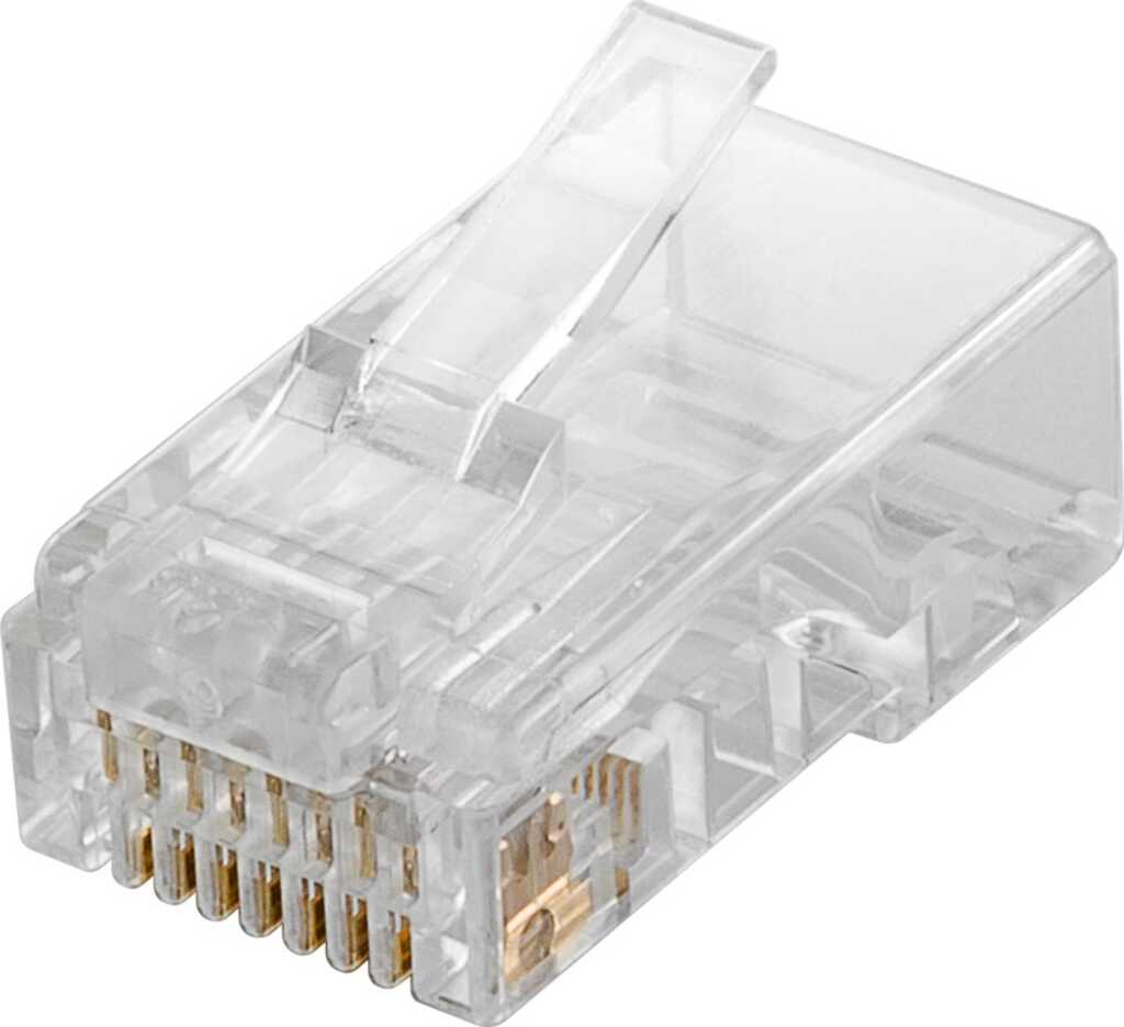 goobay RJ45 Stecker, CAT 5e UTP ungeschirmt für Rundkabel