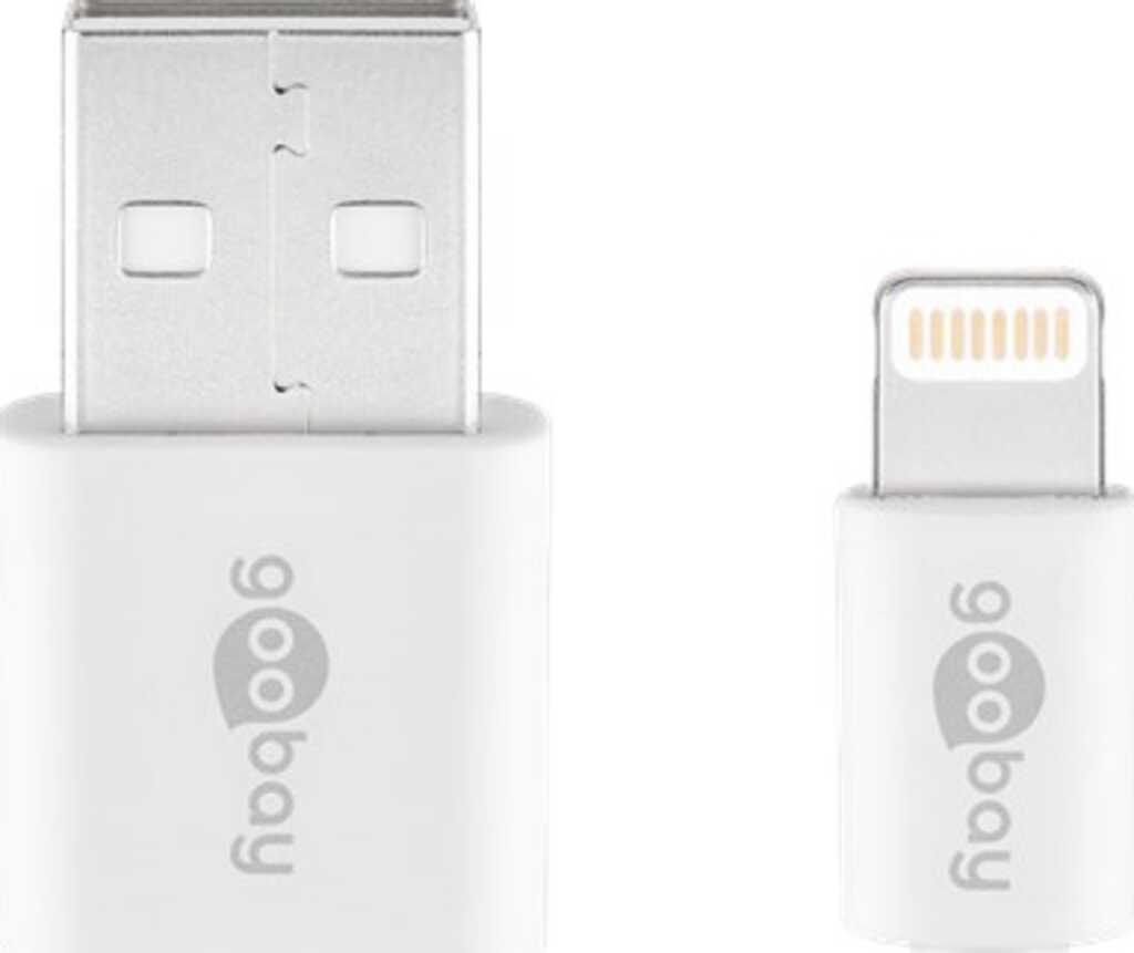 Goobay Lightning USB Lade- und Synchronisationskabel, 2 m, weiß MFi-Kabel für Apple iPhone/iPad