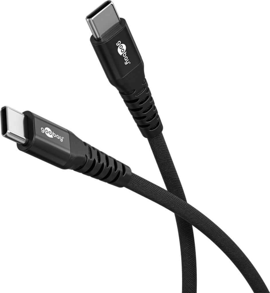 Goobay 73952 USB Kabel USB 2.0 0,5 m USB C Schwarz