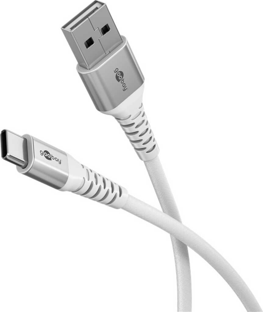 Goobay 74529 USB Kabel USB 2.0 0,5 m USB C USB A Weiß