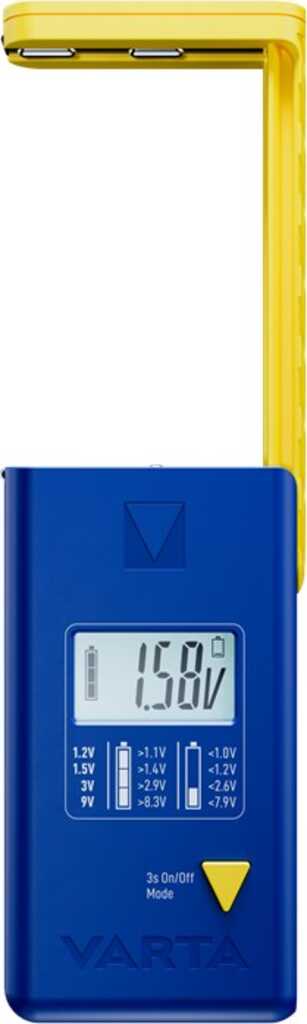 Varta VARTA LCD Digital Battery Tester digitales Batterieprüfgerätfür Batterien, Akkus und Knopfzellen