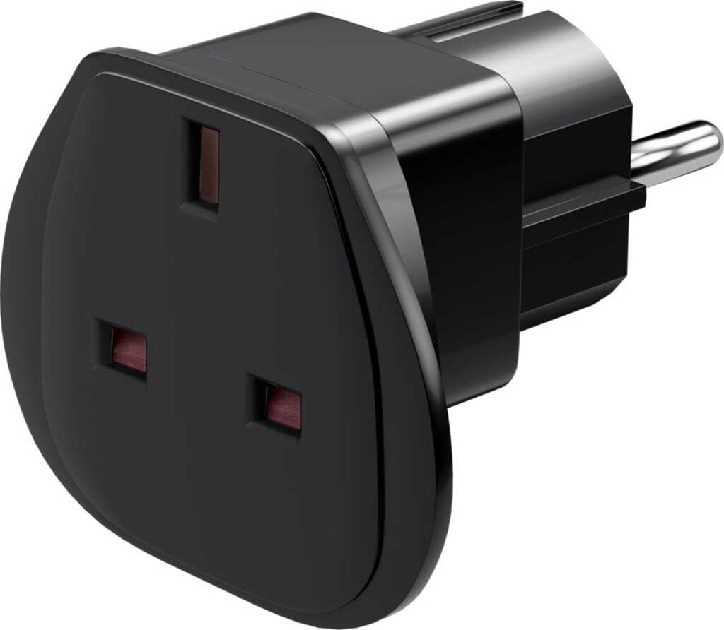 Goobay 94271 Netzstecker-Adapter Typ F Typ G (VK) Schwarz