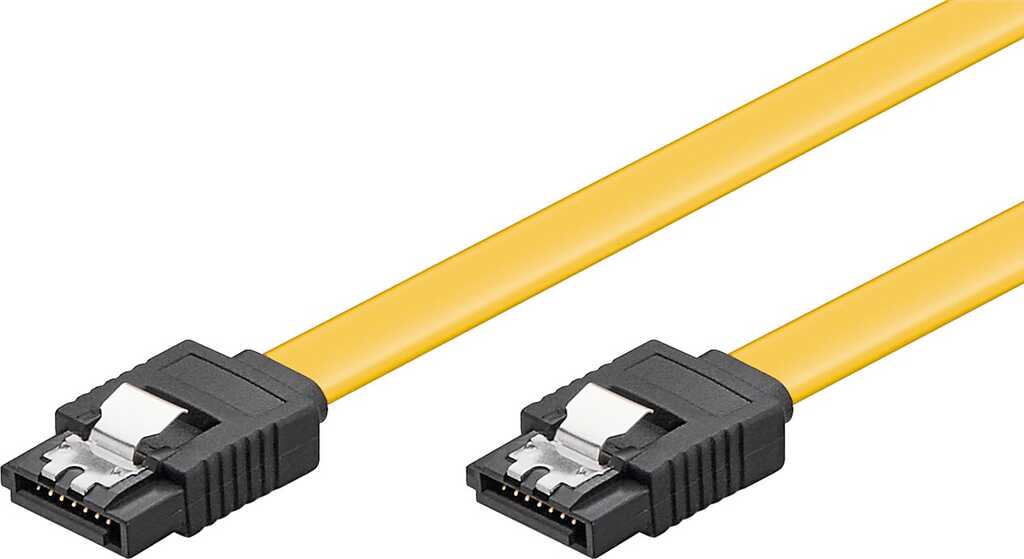 0,3m SATA III, 6Gb/s-Kabel gelb S-ATA L-Type > L-Type goobay