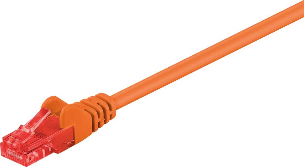 0,5m Patchkabel Cat.6 U/UTP orange (10 Gbit/s/ 250 MHz) goobay