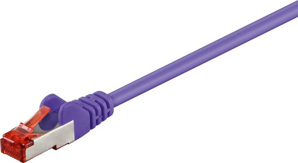 0,5m Patchkabel, Cat6, S/FTP, RJ-45/RJ-45 violett goobay