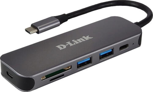 D-Link DUB-2325 USB Typ-C 5000 Mbit/s Grau