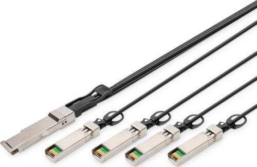 Digitus 40G QSFP+ to 4XSFP+ Direct Attach Kabel 3m