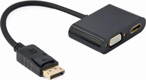 Gembird A-DPM-HDMIFVGAF-01 DisplayPort-Kabel 0,1 m Schwarz