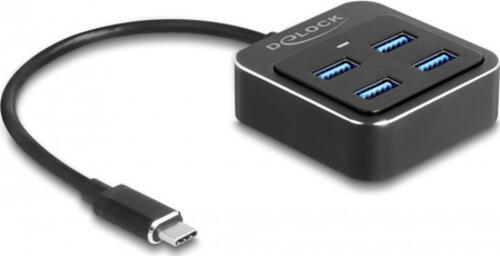 DeLOCK USB 3.2 Gen 2 USB Type-C Hub mit 4 x USB Typ-A Buchse – 10 Gbps