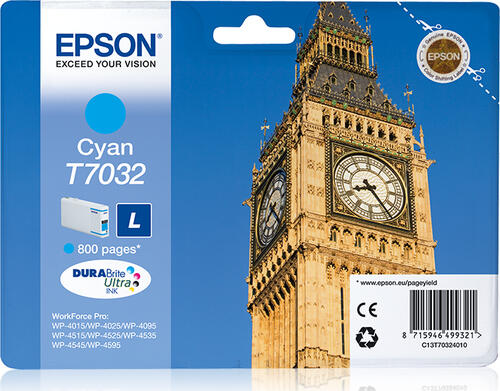 Epson Big Ben Tintenpatrone L Cyan 0.8k