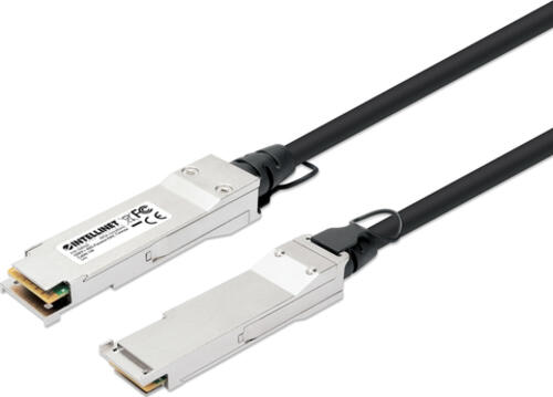 Intellinet 508506 InfiniBand/Glasfaserkabel 1 m QSFP+ Schwarz, Silber