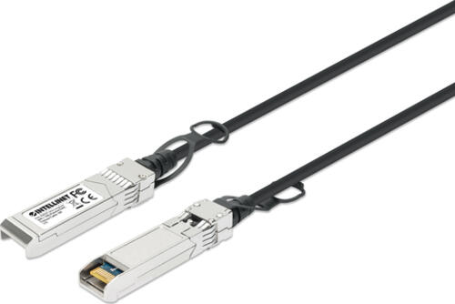 Intellinet 508391 InfiniBand/Glasfaserkabel 1 m SFP+ Schwarz, Silber