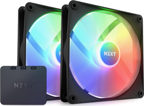 NZXT F Series F140 RGB Core Twin Pack 2er-Pack, 140x140x26mm (BxHxT), 154.27m³/h (90.79 CFM), 34.48dB(A)