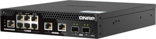 QNAP QSW-M2106PR-2S2T Netzwerk-Switch Managed L2 10G Ethernet (100/1000/10000) Power over Ethernet (PoE) 1U Schwarz