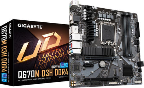 GIGABYTE Q670M D3H DDR4 Motherboard Intel Q670 LGA 1700 micro ATX