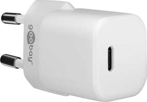 Goobay USB-C PD GaN Schnellladegerät Nano (30 W) weiß 1x USB-C-Anschluss (Power Delivery)