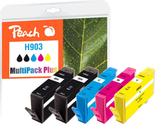Peach PI300-858 Druckerpatrone 5 Stück(e) Kompatibel Standardertrag Schwarz, Cyan, Magenta, Gelb