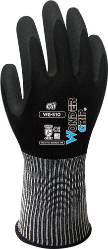 Wonder Grip WG-510 Werkstatthandschuhe Schwarz Nitrilschaum, Nylon, Spandex 1 Stück(e)