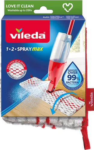 Vileda 164016 Mop-Zubehör Mopppad Rot, Weiß