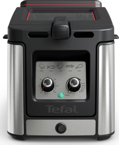 Tefal Clear Duo FR600D Einzelbild 0,65 l Eigenständig 2000 W Fritteuse Schwarz, Edelstahl