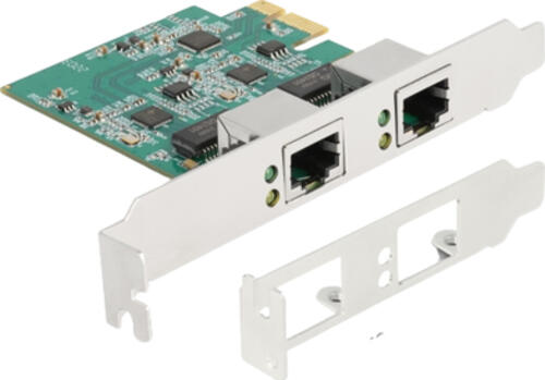 DeLOCK PCI Express x1 Karte zu 2 x RJ45 2,5 Gigabit LAN RTL8125