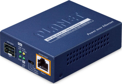 PLANET 1-Port 100/1000X SFP to Netzwerk Medienkonverter 1000 Mbit/s Blau