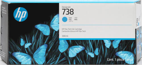 HP 738 DesignJet Druckerpatrone Cyan, 130 ml