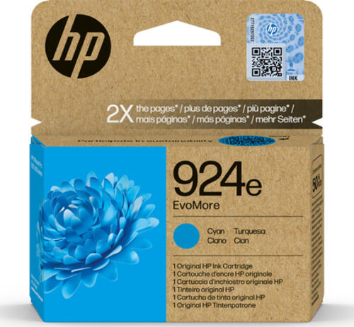 HP EvoMore 4K0U7NE Tintenpatrone cyan No. 924e