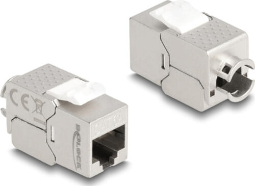 DeLOCK Keystone Modul RJ45 Buchse zu LSA Cat.6A Slim werkzeugfrei