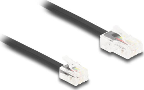 DeLOCK Telefonkabel RJ45 Stecker zu RJ11 Stecker schwarz 10 m